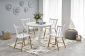 Halmar stół okrągły RINGO rozkładany biały 102-142x102 MDF okleinowany Halmar stół okrągły RINGO rozkładany biały 102-142x102 MDF okleinowany