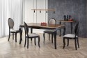Halmar WINDSOR stół rozkładany 160-240x90x76 cm, płyta fornirowana obrzeża lite drewno ciemny dąb/nogi czarny lite drewno bukowe Halmar WINDSOR stół rozkładany 160-240x90x76 cm, płyta fornirowana obrzeża lite drewno ciemny dąb/nogi czarny lite drewno bukowe