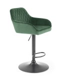 Halmar hoker H103 ciemny zielony tkanina velvet, stal malowana regulowana wysokość do kuchni lokalu Halmar hoker H103 ciemny zielony tkanina velvet, stal malowana regulowana wysokość do kuchni lokalu