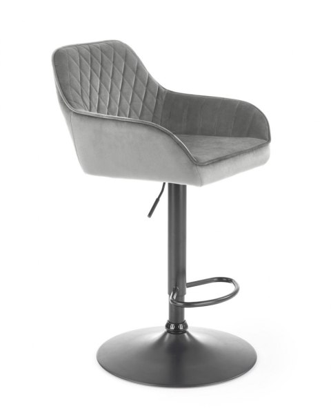 Halmar hoker H103 tapicerowany tkanina velvet popielaty stal malowana proszkowo regulowana wysokość Halmar hoker H103 tapicerowany tkanina velvet popielaty stal malowana proszkowo regulowana wysokość