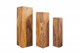 Invicta Interior IMVICTA kolumny MAKASSAR zestaw 3 sztuk - Sheesham, drewno naturalne