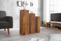 Invicta Interior IMVICTA kolumny MAKASSAR zestaw 3 sztuk - Sheesham, drewno naturalne Invicta Interior IMVICTA kolumny MAKASSAR zestaw 3 sztuk - Sheesham, drewno naturalne