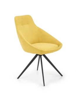 Halmar K431 krzesło do jadalni żółty tkanina / stal malowana