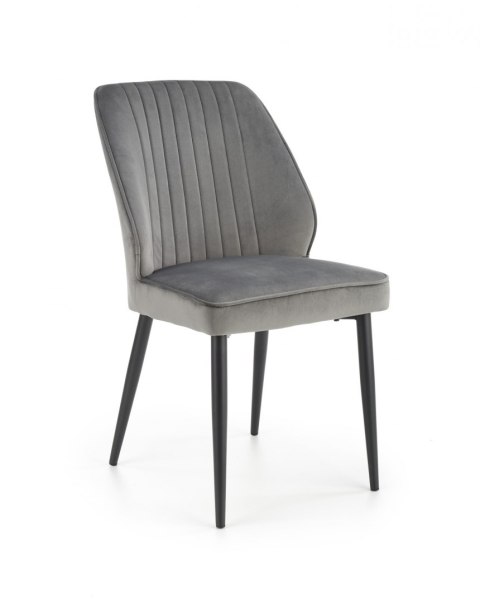 Halmar K432 krzesło do jadalni popielaty materiał: tkanina velvet / stal Halmar K432 krzesło do jadalni popielaty materiał: tkanina velvet / stal