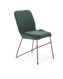 Halmar K454 krzesło ciemny zielony tkanina velvet / stal czarny Halmar K454 krzesło ciemny zielony tkanina velvet / stal czarny