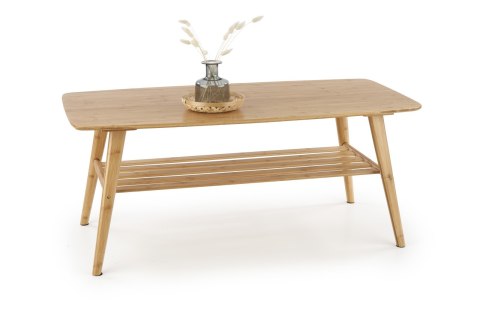 Halmar ława MENDOZA prostokątna z półką naturalny lite drewno bambusowe 120x60 Halmar ława MENDOZA prostokątna z półką naturalny lite drewno bambusowe 120x60