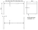 STELAŻ RAMOWY DO BIURKA NY-131A/70 alu