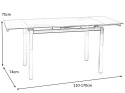 SIGNAL STÓŁ GD017 CZERWONY/CHROM 110(170)x74 SIGNAL STÓŁ GD017 CZERWONY/CHROM 110(170)x74