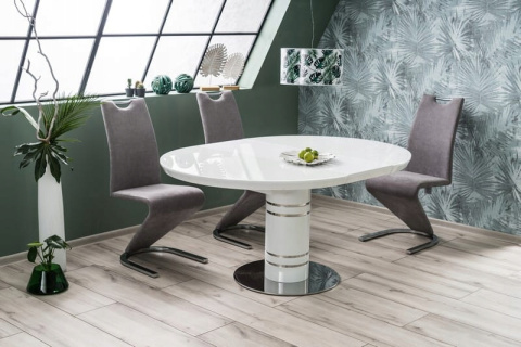 SIGNAL STÓŁ STRATOS ROZKŁADANY BLAT MDF + SZKŁO HARTOWANE BIAŁY LAKIER/ PODSTAWA MDF + STAL NIERDZEWNA BIAŁY LAKIER 120(160)x120 SIGNAL STÓŁ STRATOS ROZKŁADANY BLAT MDF + SZKŁO HARTOWANE BIAŁY LAKIER/ PODSTAWA MDF + STAL NIERDZEWNA BIAŁY LAKIER 120(160)x120