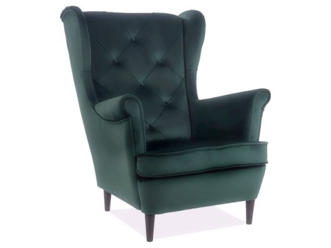 SIGNAL FOTEL LADY MATT VELVET 75 ZIELONY / WENGE SIGNAL FOTEL LADY MATT VELVET 75 ZIELONY / WENGE