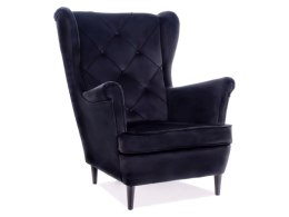 SIGNAL FOTEL LADY MATT VELVET 99 CZARNY / WENGE