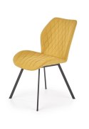 Halmar K360 krzesło pikowane musztardowe tkanina/metal