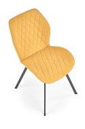 Halmar K360 krzesło pikowane musztardowe tkanina/metal