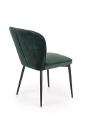 Halmar K399 krzesło ciemny zielony tkanina/stelaż czarny stal