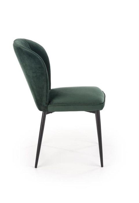 Halmar K399 krzesło ciemny zielony tkanina/stelaż czarny stal Halmar K399 krzesło ciemny zielony tkanina/stelaż czarny stal