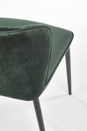 Halmar K399 krzesło ciemny zielony tkanina/stelaż czarny stal Halmar K399 krzesło ciemny zielony tkanina/stelaż czarny stal
