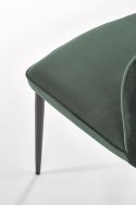 Halmar K399 krzesło ciemny zielony tkanina/stelaż czarny stal Halmar K399 krzesło ciemny zielony tkanina/stelaż czarny stal