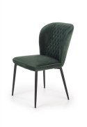 Halmar K399 krzesło ciemny zielony tkanina/stelaż czarny stal