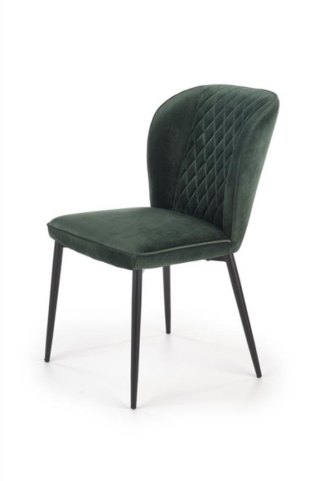Halmar K399 krzesło ciemny zielony tkanina/stelaż czarny stal Halmar K399 krzesło ciemny zielony tkanina/stelaż czarny stal