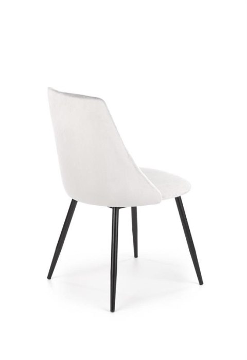 Halmar K405 krzesło jasno popielate/czarne tkanina velvet, nogi metal Halmar K405 krzesło jasno popielate/czarne tkanina velvet, nogi metal
