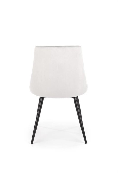 Halmar K405 krzesło jasno popielate/czarne tkanina velvet, nogi metal Halmar K405 krzesło jasno popielate/czarne tkanina velvet, nogi metal