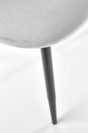 Halmar K405 krzesło jasno popielate/czarne tkanina velvet, nogi metal Halmar K405 krzesło jasno popielate/czarne tkanina velvet, nogi metal