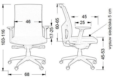 Fotel obrotowy KB-8922B-S/ALU CZARNY - krzesło biurowe do biurka - TILT Fotel obrotowy KB-8922B-S/ALU CZARNY - krzesło biurowe do biurka - TILT