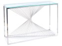 SIGNAL KONSOLKA FLAME C SZKŁO HARTOWANE TRANSPARENTNY/SREBRNY STAL NIERDZEWNA 120X40 SIGNAL KONSOLKA FLAME C SZKŁO HARTOWANE TRANSPARENTNY/SREBRNY STAL NIERDZEWNA 120X40