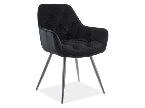 SIGNAL KRZESŁO CHERRY MATT VELVET 99 CZARNY STELAŻ / CZARNY SIGNAL KRZESŁO CHERRY MATT VELVET 99 CZARNY STELAŻ / CZARNY