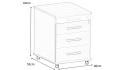 Meble Biurowe Kontenerek Komoda Silver K52 Dąb Sonoma + Szara platyna Meble Biurowe Kontenerek Komoda Silver K52 Dąb Sonoma + Szara platyna