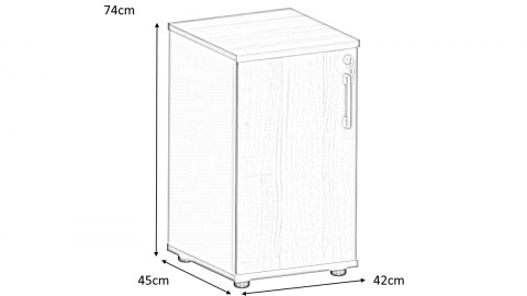 Meble Biurowe Kontenerek Komoda Silver K53BL grusza polna Meble Biurowe Kontenerek Komoda Silver K53BL grusza polna