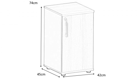 Meble Biurowe Kontenerek Komoda Silver K53BP grusza polna Meble Biurowe Kontenerek Komoda Silver K53BP grusza polna