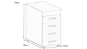 Meble Biurowe Kontenerek Komoda Silver K55 Dąb Sonoma + Szara platyna Meble Biurowe Kontenerek Komoda Silver K55 Dąb Sonoma + Szara platyna