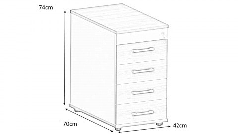 Meble Biurowe Kontenerek Komoda Silver K55 buk bawaria Meble Biurowe Kontenerek Komoda Silver K55 buk bawaria