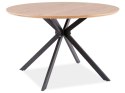 SIGNAL STÓŁ OKRĄGŁY ASTER MDF + OKLEINA DĄB/ STELAŻ METAL CZARNY FI 120 DO KUCHNI JADALNI SIGNAL STÓŁ OKRĄGŁY ASTER MDF + OKLEINA DĄB/ STELAŻ METAL CZARNY FI 120 DO KUCHNI JADALNI
