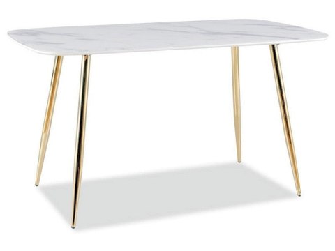 SIGNAL STÓŁ CERES MDF + SZKŁO BIAŁY EFEKT MARMURU/ZŁOTY STELAŻ METAL 140X80 SIGNAL STÓŁ CERES MDF + SZKŁO BIAŁY EFEKT MARMURU/ZŁOTY STELAŻ METAL 140X80