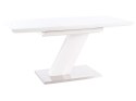 STÓŁ TORONTO ROZKŁADANY SIGNAL BIAŁY MAT 120-160X80 MDF+ SZKŁO HARTOWANE STELAŻ MDF STAL SZCZOTKOWANA PROSTOKĄTNY STÓŁ TORONTO ROZKŁADANY SIGNAL BIAŁY MAT 120-160X80 MDF+ SZKŁO HARTOWANE STELAŻ MDF STAL SZCZOTKOWANA PROSTOKĄTNY