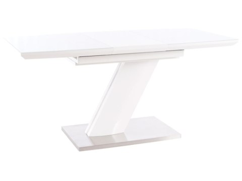 STÓŁ TORONTO ROZKŁADANY SIGNAL BIAŁY MAT 120-160X80 MDF+ SZKŁO HARTOWANE STELAŻ MDF STAL SZCZOTKOWANA PROSTOKĄTNY STÓŁ TORONTO ROZKŁADANY SIGNAL BIAŁY MAT 120-160X80 MDF+ SZKŁO HARTOWANE STELAŻ MDF STAL SZCZOTKOWANA PROSTOKĄTNY