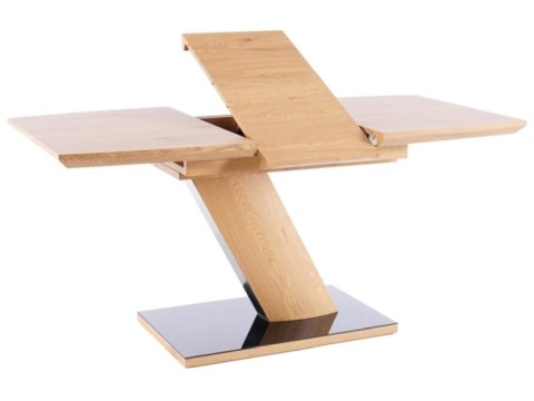 STÓŁ ROZKŁADANY TORONTO SIGNAL DĄB 120(160)X80 STELAŻ MDF + OKLEINA + SZKŁO HARTOWANE - CZARNE STÓŁ ROZKŁADANY TORONTO SIGNAL DĄB 120(160)X80 STELAŻ MDF + OKLEINA + SZKŁO HARTOWANE - CZARNE