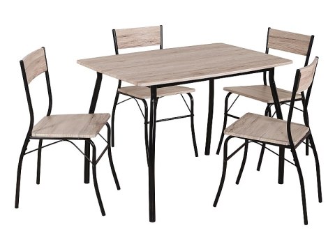 SIGNAL ZESTAW STÓŁ + 4 KRZESŁA MODUS MDF DĄB / CZARNY SIGNAL ZESTAW STÓŁ + 4 KRZESŁA MODUS MDF DĄB / CZARNY
