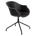 KRZESŁO OBROTOWE FOTEL Roundy Black CZARNY tworzywo podstawa metal Z PODŁOKIETNIKAMI wygodne i nowoczesne KRZESŁO OBROTOWE FOTEL Roundy Black CZARNY tworzywo podstawa metal Z PODŁOKIETNIKAMI wygodne i nowoczesne