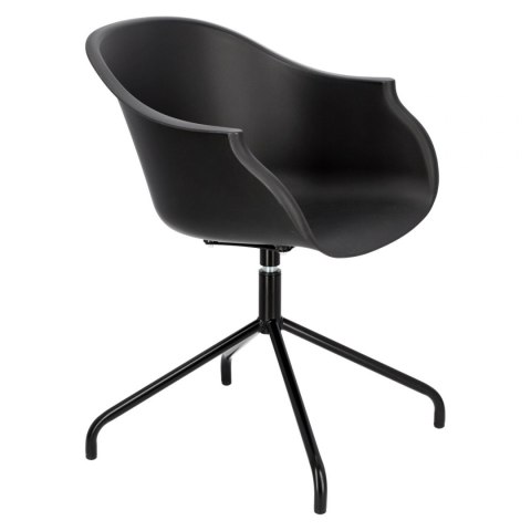 KRZESŁO OBROTOWE FOTEL Roundy Black CZARNY tworzywo podstawa metal Z PODŁOKIETNIKAMI wygodne i nowoczesne KRZESŁO OBROTOWE FOTEL Roundy Black CZARNY tworzywo podstawa metal Z PODŁOKIETNIKAMI wygodne i nowoczesne