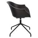 KRZESŁO OBROTOWE FOTEL Roundy Black CZARNY tworzywo podstawa metal Z PODŁOKIETNIKAMI wygodne i nowoczesne KRZESŁO OBROTOWE FOTEL Roundy Black CZARNY tworzywo podstawa metal Z PODŁOKIETNIKAMI wygodne i nowoczesne
