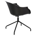 KRZESŁO OBROTOWE FOTEL Roundy Black CZARNY tworzywo podstawa metal Z PODŁOKIETNIKAMI wygodne i nowoczesne KRZESŁO OBROTOWE FOTEL Roundy Black CZARNY tworzywo podstawa metal Z PODŁOKIETNIKAMI wygodne i nowoczesne