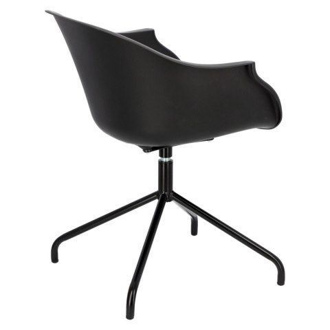 KRZESŁO OBROTOWE FOTEL Roundy Black CZARNY tworzywo podstawa metal Z PODŁOKIETNIKAMI wygodne i nowoczesne KRZESŁO OBROTOWE FOTEL Roundy Black CZARNY tworzywo podstawa metal Z PODŁOKIETNIKAMI wygodne i nowoczesne