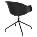 KRZESŁO OBROTOWE FOTEL Roundy Black CZARNY tworzywo podstawa metal Z PODŁOKIETNIKAMI wygodne i nowoczesne KRZESŁO OBROTOWE FOTEL Roundy Black CZARNY tworzywo podstawa metal Z PODŁOKIETNIKAMI wygodne i nowoczesne