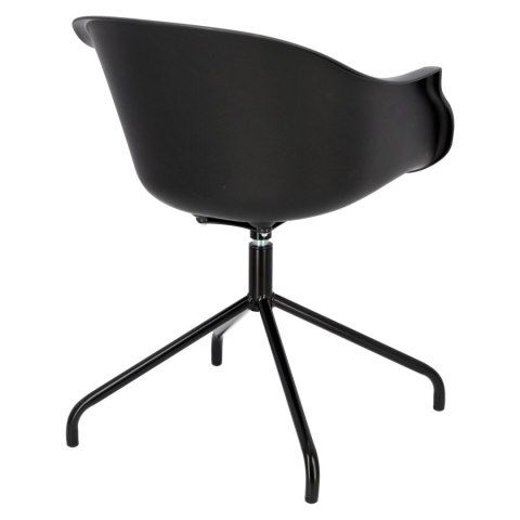 KRZESŁO OBROTOWE FOTEL Roundy Black CZARNY tworzywo podstawa metal Z PODŁOKIETNIKAMI wygodne i nowoczesne KRZESŁO OBROTOWE FOTEL Roundy Black CZARNY tworzywo podstawa metal Z PODŁOKIETNIKAMI wygodne i nowoczesne