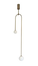 King Home Lampa wisząca LOW złota - metal, szkło King Home Lampa wisząca LOW złota - metal, szkło