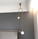 King Home Lampa wisząca LOW złota - metal, szkło King Home Lampa wisząca LOW złota - metal, szkło