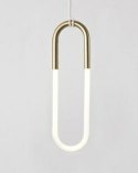 King Home Lampa wisząca PUZO LED S antyczny mosiądz metal nowoczesna przypomina spinacz King Home Lampa wisząca PUZO LED S antyczny mosiądz metal nowoczesna przypomina spinacz